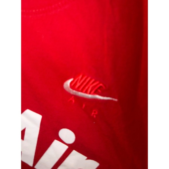 Nike Air Mens Small Red Short Sleeve T-Shirt Graphic Logo Crew Neck Tee - Picture 3 of 5